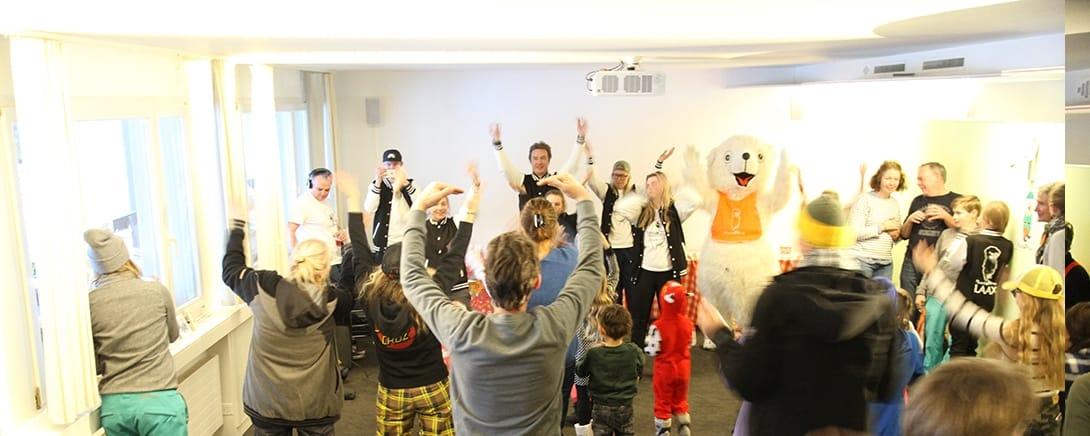 Family Jam welkomstmeeting met mascotte Jammy